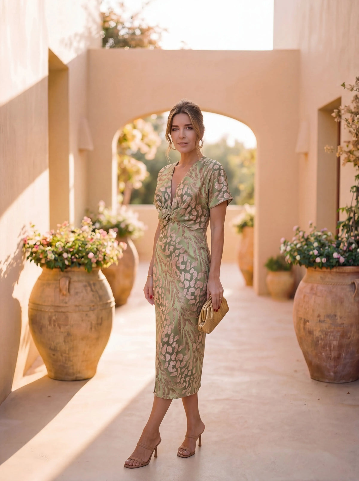 Antonella | Vestido elegante en tejido ligero y fluido